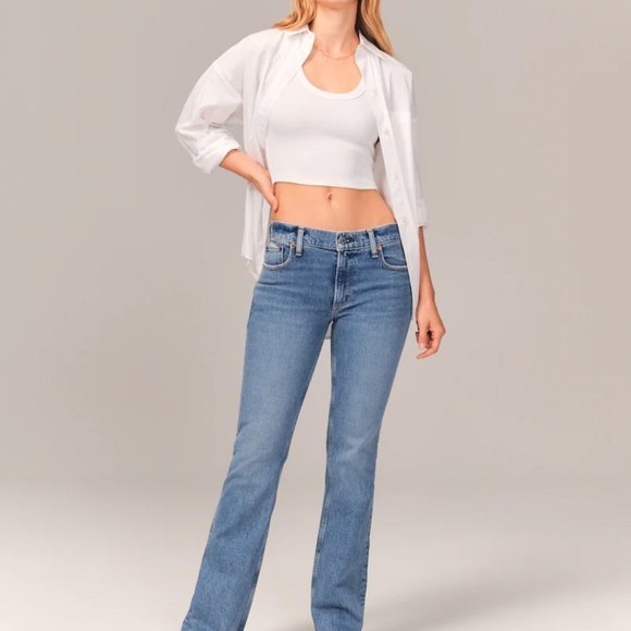 Abercrombie & Fitch Emma Low Rise Boot Cut Jean Size 10R - Picture 1 of 8
